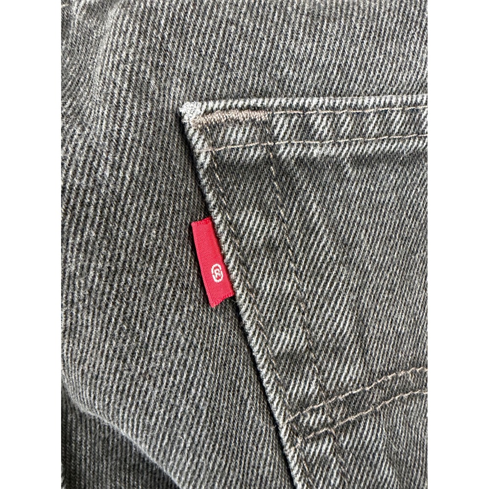 Levis 505 Regular Fit Mens 30x32 Black Denim Straight Leg Jeans Dark Wash Pants. - Picture 5 of 11